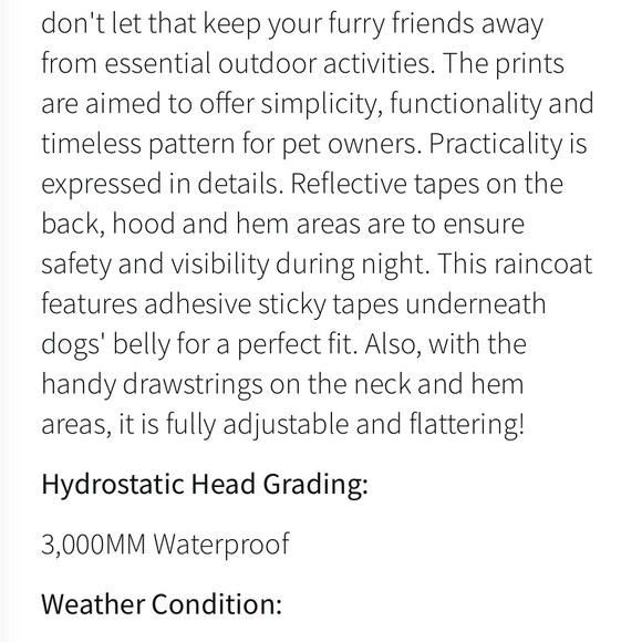 Dog raincoat - Picture 6 of 6